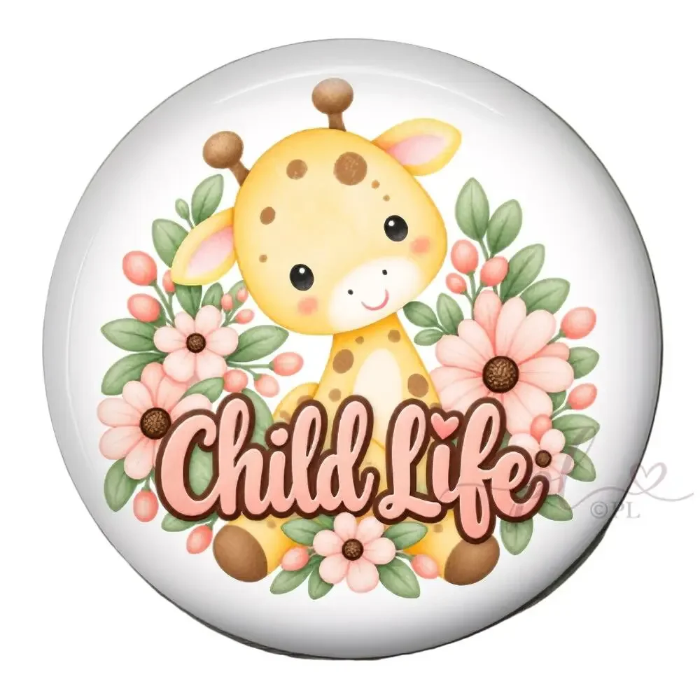 Child Life Specialist Badge Reel Pediatric Hospital Cute Giraffe ID Holder Gift